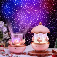 Proiector de stele Night Light Projector Bunny"s Carousel WH-E11 1+ / Blue Pink photo 9