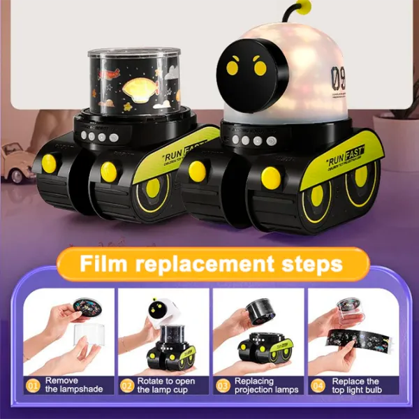 Проектор звезд Night Light Projector Robot 09 Spacewalker WH-E03 1+ / Черный Белый photo 8 Проектор звезд Night Light Projector Robot 09 Spacewalker WH-E03 1+ / Черный Белый photo 8