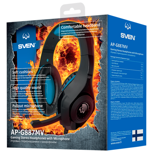 Căști Sven AP-G887MV Blue Black Cu fir/ Gaming photo 6