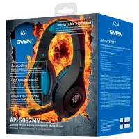 Căști Sven AP-G887MV Blue Black Cu fir/ Gaming photo 6