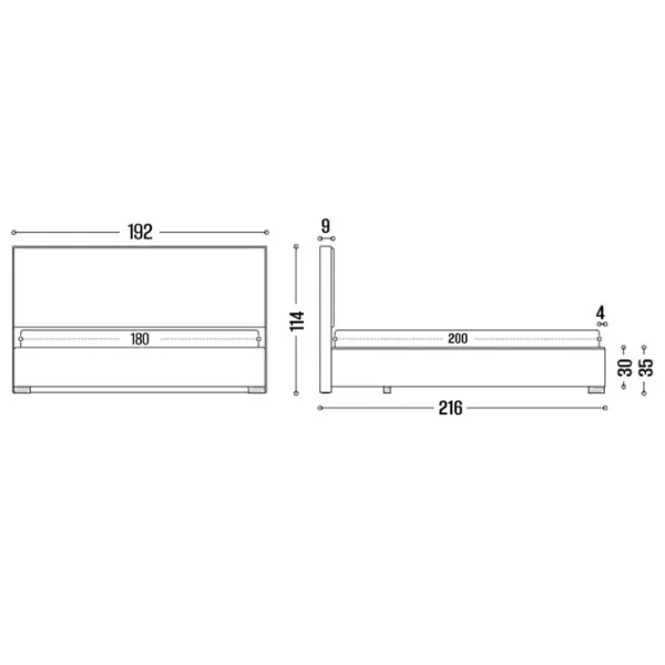 Кровать My-Style my-Sia 180 x 200 см / Фанера / Серый photo 8