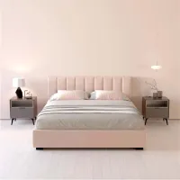 Кровать My-Style my-Sia 140 x 200 см / Фанера / Светло-розовый photo 6