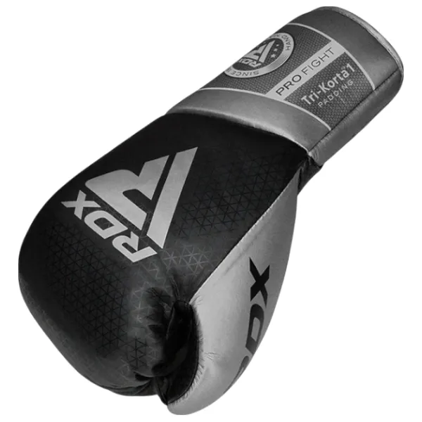 Mănuși de lupte RDX Mark Pro Fight Tri Korta 1 Box / Copii / 8 oz / Silver photo 2 Mănuși de lupte RDX Mark Pro Fight Tri Korta 1 Box / Copii / 8 oz / Silver photo 2