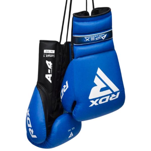 Боевые перчатки RDX Pro Training Apex A4 Бокс / Взрослый / 16 oz / Синий photo 4 Боевые перчатки RDX Pro Training Apex A4 Бокс / Взрослый / 16 oz / Синий photo 4