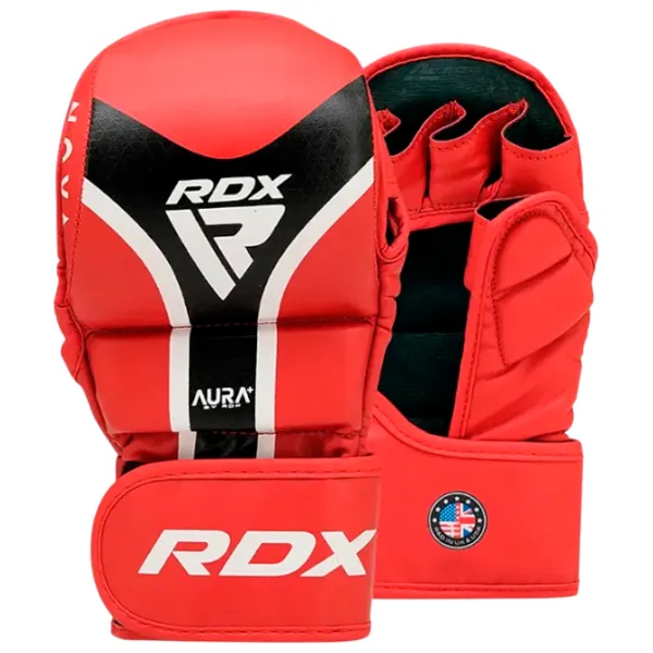 Боевые перчатки RDX Aura Plus T-17 Grappling / Взрослый / L / Красный photo 1 Боевые перчатки RDX Aura Plus T-17 Grappling / Взрослый / L / Красный photo 1