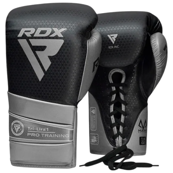 Mănuși de lupte RDX Mark Pro Training Tri Lira 1 Box / Adult / 16 oz / Silver photo 1 Mănuși de lupte RDX Mark Pro Training Tri Lira 1 Box / Adult / 16 oz / Silver photo 1