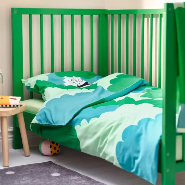 Детское постельное бельё Ikea Gronfink (5732523) Хлопок/ Зеленый Синий photo 4