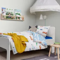 Детское постельное бельё Ikea Bergfink (5702875) Хлопок/ Белый Разноцветный photo 7