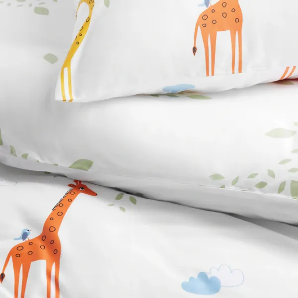 Детское постельное бельё Ikea Bergfink (5703157) Хлопок/ Белый Зелёный photo 4