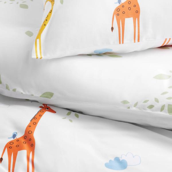 Детское постельное бельё Ikea Bergfink (5703157) Хлопок/ Белый Зелёный photo 4