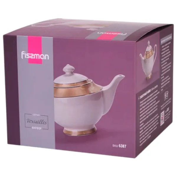 Заварочные чайники Fissman Versailles  1.35л / Белый photo 5