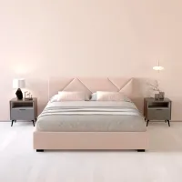 Кровать My-Style my-Sara 200 x 200 см / Фанера / Светло-розовый photo 3