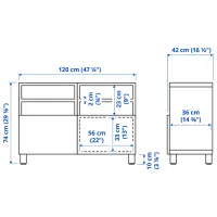 Comodă TV Ikea Besta/Mortviken/Stubbarp 74 x 120 x 42 / PAL photo 5