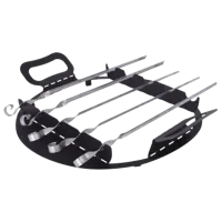 Подставка для шампуров Kukmara PCHU012 Нержавеющая сталь / Черный