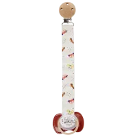 Clip pentru suzetă universal Premaman Cars Unisex / 0 luni - / Latex, silicon / White