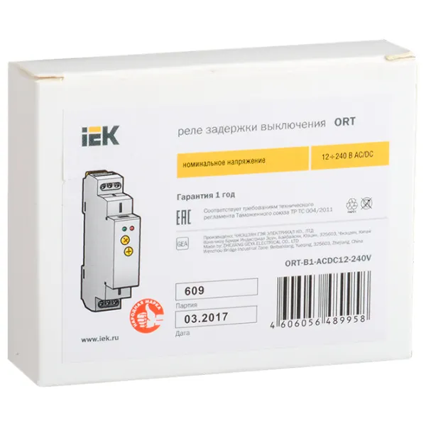 Releu de întârziere la oprire IEK ORT 240 V / 50 Hz photo 7