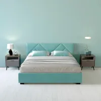 Кровать My-Style my-Zara 200 x 200 см / Фанера / Голубой photo 6