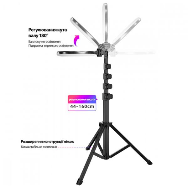 Trepied cu lampă Proove Halo 10 254 mm Black photo 5