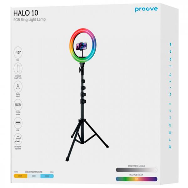 Trepied cu lampă Proove Halo 10 254 mm Black photo 6