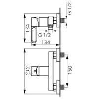 Baterie pentru duș F-Design Zaffiro Alamă photo 2