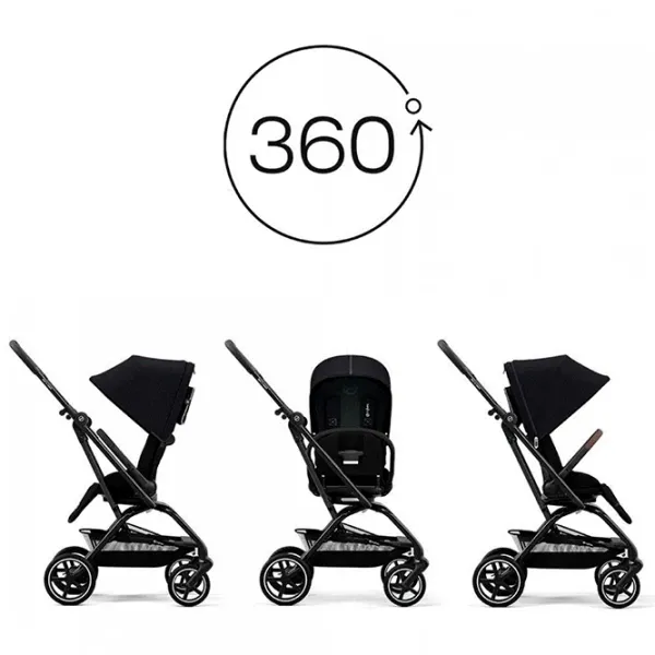 Cărucior pentru copil Cybex Eezy S Twist +2 522003759/ Moon Black photo 4