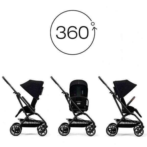 Cărucior pentru copil Cybex Eezy S Twist +2 522003759/ Moon Black photo 4