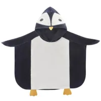 Prosop pentru bebeluși Premaman Poncho Penguin 48 x 42 cm / Bumbac / Black
