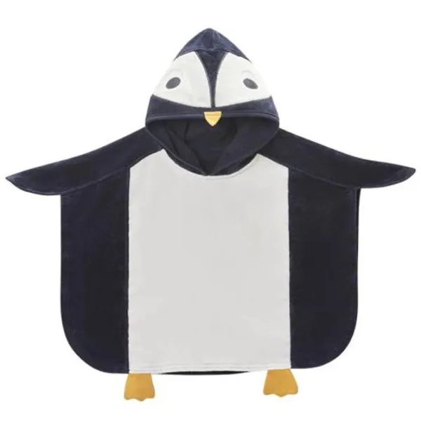 Детское полотенце Premaman Poncho Penguin 48 x 42 см / Хлопок / Черный photo 1