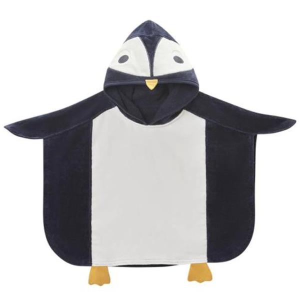 Детское полотенце Premaman Poncho Penguin 48 x 42 см / Хлопок / Черный photo 1