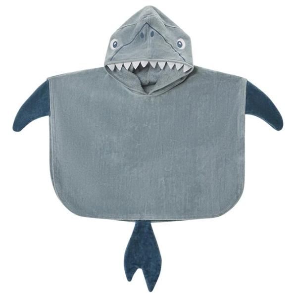 Детское полотенце Premaman Poncho Shark 48 x 42 см / Хлопок / Серый photo 1