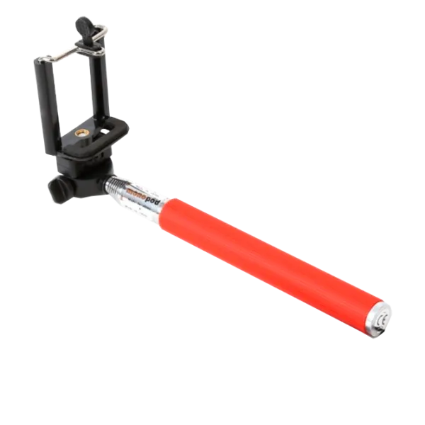 Selfie Monopod Omega Shutter Mini-Jack 3.5 mm/ Red photo 1