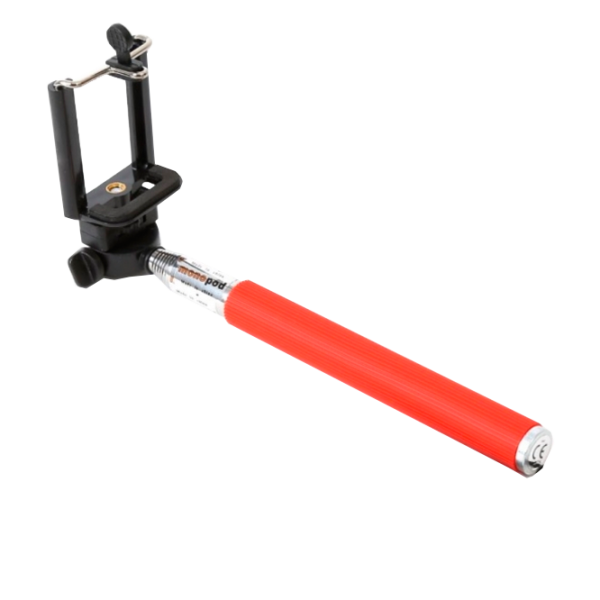 Selfie Monopod Omega Shutter Mini-Jack 3.5 mm/ Red photo 1