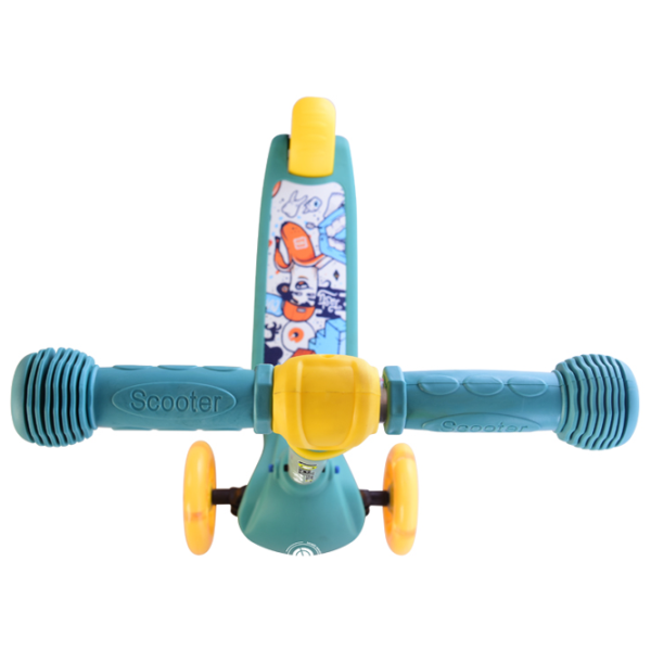 Trotinetă pentru copii cu trei roți Lorelli Tamtam (10390160002) 50 kg/ Green photo 3