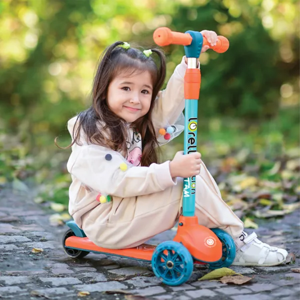 Trotinetă pentru copii cu trei roți Lorelli Tamtam (10390160005) 50 kg/ Orange photo 9