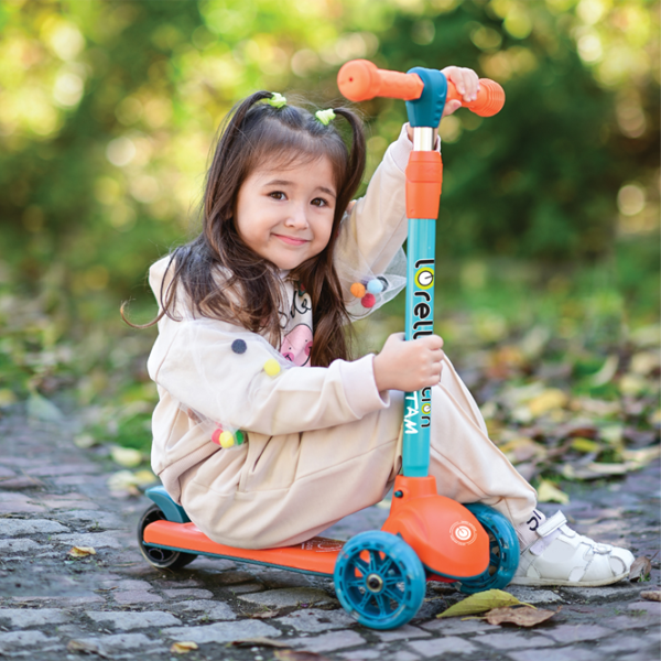 Trotinetă pentru copii cu trei roți Lorelli Tamtam (10390160005) 50 kg/ Orange photo 9