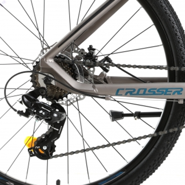Велосипед Crosser SOLO 29" 19" Алюминий/ Серый Синий photo 2