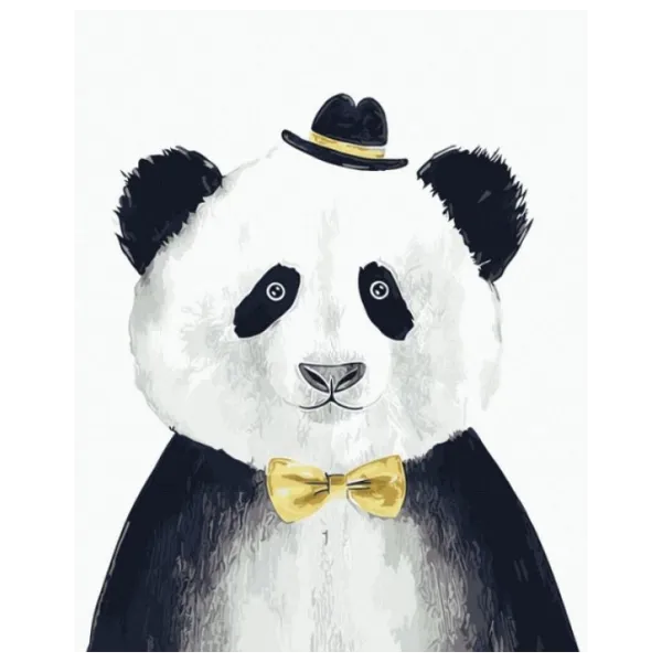 Pictură pe numere BrushMe Mr. Panda GX9465 50 x 40 cm/ Verticală photo 3