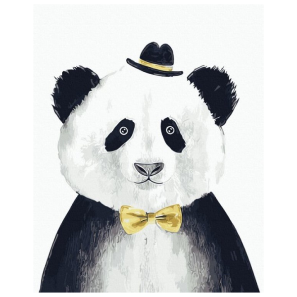 Pictură pe numere BrushMe Mr. Panda GX9465 50 x 40 cm/ Verticală photo 3