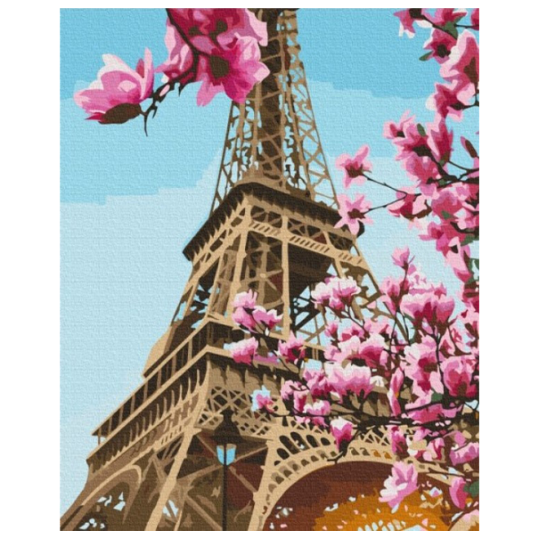 Pictură pe numere BrushMe Sakura la Paris BS52836 50 x 40 cm/ Verticală photo 3 Pictură pe numere BrushMe Sakura la Paris BS52836 50 x 40 cm/ Verticală photo 3