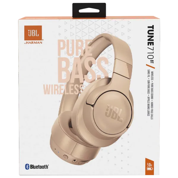 Наушники JBL T710BT Бежевый Беспроводные/ Персональный photo 4 Наушники JBL T710BT Бежевый Беспроводные/ Персональный photo 4