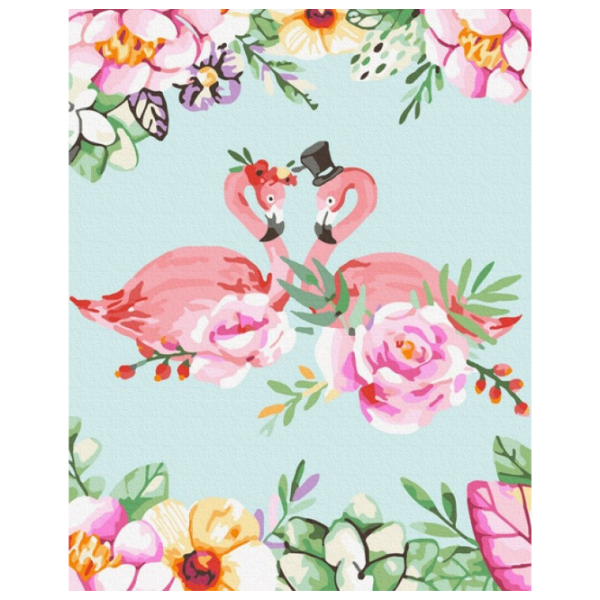 Pictură pe numere BrushMe Flamingo în arta florilor GT66170 50 x 40 cm photo 3 Pictură pe numere BrushMe Flamingo în arta florilor GT66170 50 x 40 cm photo 3