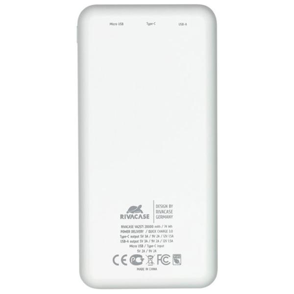 Power Bank RivaCase VA2531 10000 mAh/ White photo 2