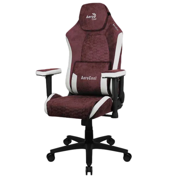 Scaun Gaming AeroCool Crown AeroSuede Burgundy Red photo 6 Scaun Gaming AeroCool Crown AeroSuede Burgundy Red photo 6