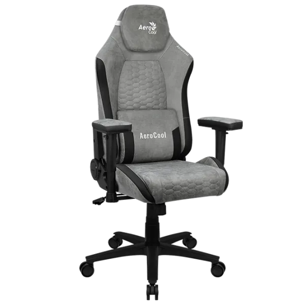 Scaun Gaming AeroCool Crown AeroSuede Stone Grey photo 3 Scaun Gaming AeroCool Crown AeroSuede Stone Grey photo 3