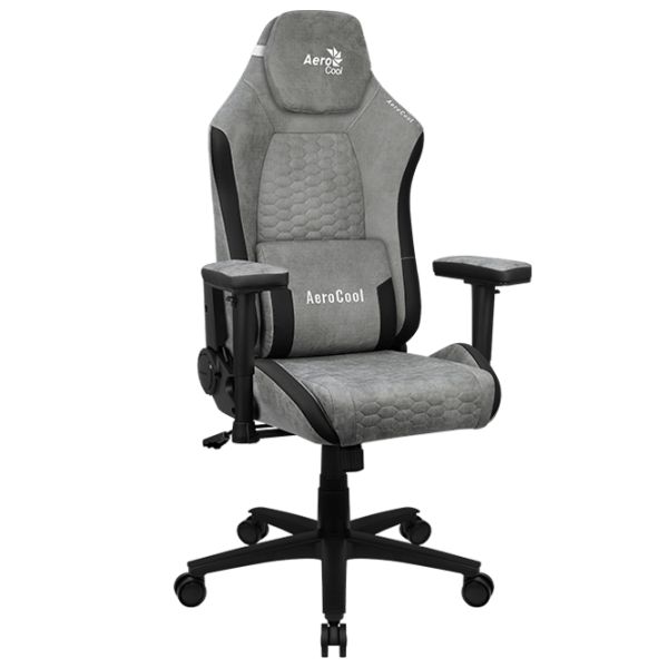 Scaun Gaming AeroCool Crown AeroSuede Stone Grey photo 3 Scaun Gaming AeroCool Crown AeroSuede Stone Grey photo 3