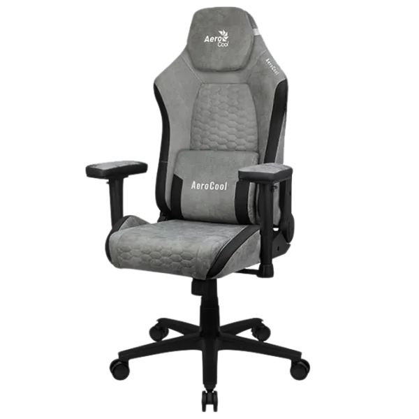 Scaun Gaming AeroCool Crown AeroSuede Stone Grey photo 6 Scaun Gaming AeroCool Crown AeroSuede Stone Grey photo 6