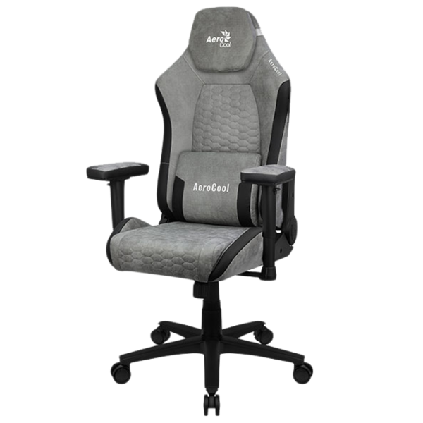 Scaun Gaming AeroCool Crown AeroSuede Stone Grey photo 6 Scaun Gaming AeroCool Crown AeroSuede Stone Grey photo 6