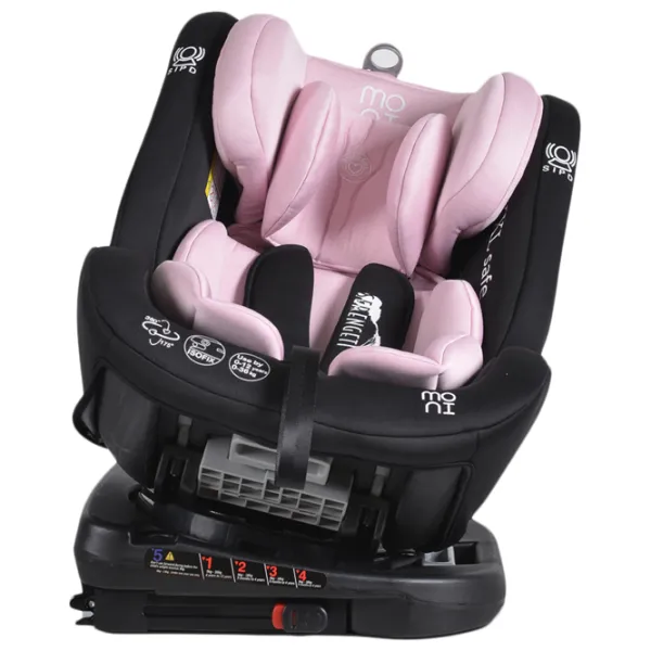 Scaun auto Moni Serengeti  0 luni - 12 ani / 36 kg / Pink photo 4 Scaun auto Moni Serengeti  0 luni - 12 ani / 36 kg / Pink photo 4