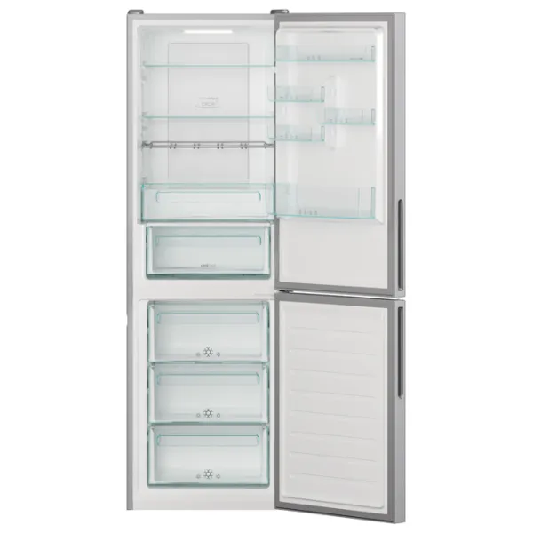 Frigider Candy CCE7T618ES cu congelator jos 341 l / 185 cm / Silver photo 4