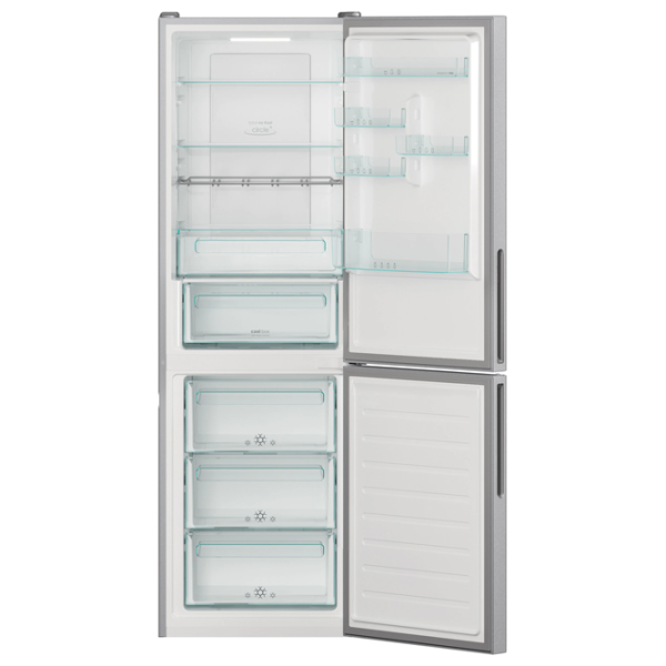 Frigider Candy CCE7T618ES cu congelator jos 341 l / 185 cm / Silver photo 4